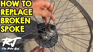 How To Replace A Broken Spoke On A Bike Wheel [upl. by Airdnahc41]