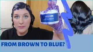 I USED THE NEW BLUE FOR BROWN HAIR OVERTONE ON MY DARK HAIR [upl. by Rhee]