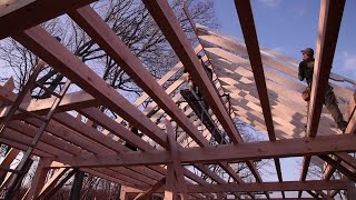 A Short Post amp Beam Barn Raising [upl. by Ahsienek]