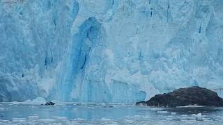 Glacier Calving Kenai Fjords National Park [upl. by Llenil]