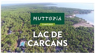 Camping Huttopia Lac de Carcans  Visite virtuelle en Gironde [upl. by Ahtekahs296]