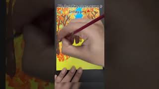 Autumn painting🍁🍂 art youtubeshorts trending viral autumn painting life season [upl. by Mikey]