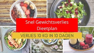 Snel Gewichtsverlies Dieetplan  Hoe Snel Gewicht Te Verliezen  Verlies 10 Kg In 10 Dagen [upl. by Schwinn604]