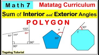 MATH 7 Sum of Interior angles and Exterior angles of a polygon matatag math7matatag polygon [upl. by Acinorehs]