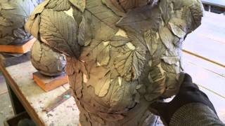 Concrete Leaf applique process complete before latex molding [upl. by Weksler]