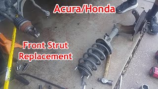 AcuraHonda Tubular Front Strut Replacement  MDX TLX Pilot Accord Ridgeline Civic CRV [upl. by Crudden664]