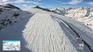 Zermatt to Italy 4K POV ski run 13km Matterhorn Glacier Paradise 3883m  Valtournenche [upl. by Mcguire]