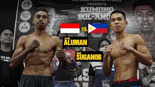 Regie Suganob Philippines vs Asyer Aluman Indonesia Official Weigh in [upl. by Ahsitauq]