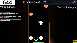 First Stream OSU Mania send beatmaps in chat [upl. by Akerdnuhs]