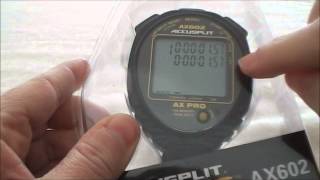 Accusplit AX602 Stopwatch [upl. by Nedla]