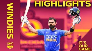 Magnificent Virat Kohli Hits Brilliant Century  Windies vs India 2nd ODI 2019  Highlights [upl. by Watt]