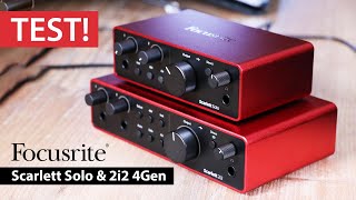 Interfejsy audio Focusrite Scarlett Solo i 2i2 4th Gen TESTREVIEW [upl. by Tiler]