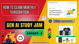 GenAI study Jam  Cohort2  Confirmation mail out ☆Next Steps ☆Syllabus arcade qwiklabs genai [upl. by Delfeena]