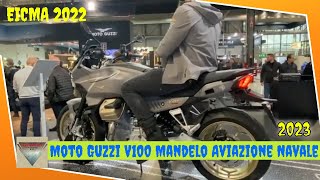 2023 Moto Guzzi V100 Mandelo Aviazione Navale Walkaround EICMA 2022 Fiera Milano RHO [upl. by Stevie]