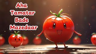 Aha Tamatar Bade Mazedaar  आहा टमाटर  Tamatar Song  Poem for Kids  Hindi Rhymes amp Songs For Kids [upl. by Dimphia]