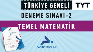 PARAF YAYINLARI TÜRKİYE GENELİ DENEME SINAVI 2  TYT TEMEL MATEMATİK [upl. by Laney873]