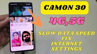 Tecno Camon 30 Daul Sim Internet Settings Slow Data Solution [upl. by Hyps]