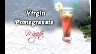 Virgin Pomegranate Mojito  Nonalcoholic Asian Mocktail Mojito [upl. by Nylikcaj]