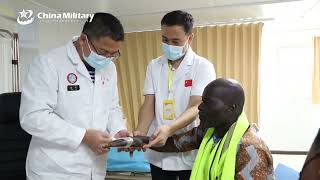 Chinese naval hospital ship Peace Ark leaves Benin for Mauritania [upl. by Alina]