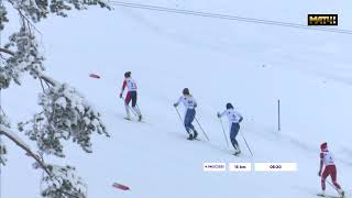 JuniorVM skidor 2021 Vuokatti 15 km klassiskt damer Bergane vs Lisa Eriksson [upl. by May]