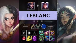 LeBlanc Mid vs Irelia Perfect KDA Legendary  EUW Challenger Patch 1421 [upl. by Assiram]