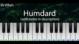 Humdard Ek Villain  Easy Piano Tutorial with Notes in Description  Perfect Piano [upl. by Keary]