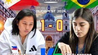 Brilliant Rook Sacrifice  Janelle Frayna vs Julia Alboredo  45th Chess Olympiad Budapest 2024 [upl. by Acquah]