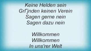 Rosenstolz  Willkommen Lyrics [upl. by Schram]