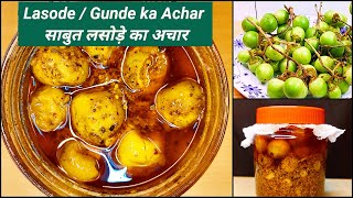 Lasode ka Achar  Recipe  Gunde Pickle  लसूड़े का चटपटा अचार जो सालों खराब न हो  neenaskitchen [upl. by Yragerg]