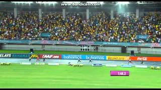 4x400 Men Final World Relays 2014 Bahamas [upl. by Pantheas]