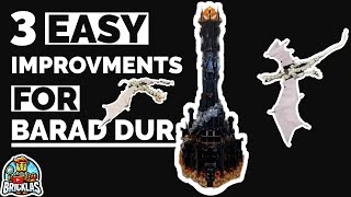 3 Ways to IMPROVE the LEGO Barad Dur Set LEGO Lord of the rings 10333 Barad Dur [upl. by Acinimod]