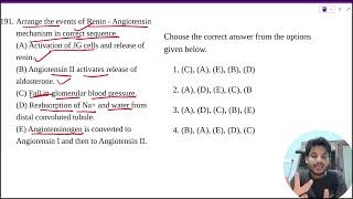 Arrange the events of Renin  Angiotensin mechanism in correct sequenceA Activation of JG cells [upl. by Anilahs]