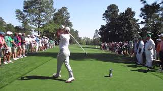 Bryson DeChambeau 198mph ball speed hole 9  The Masters [upl. by Ilrebmyk999]