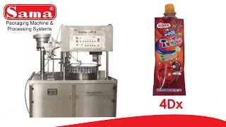 4DX Automatic Spout Pouch Filling and Capping Machine  Sama Engineering [upl. by Astrix606]