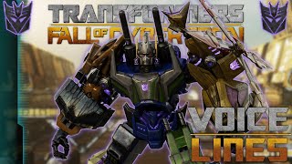 Transformers Fall of Cybertron  Bruticus Voice Lines [upl. by Nosyarg]