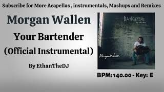 Morgan Wallen  Your Bartender Official Instrumental [upl. by Scarrow346]