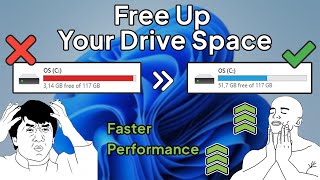 How to FREE Up and Clean Up Your Disk Space in Windows 11 amp 10  2023 [upl. by Curhan918]