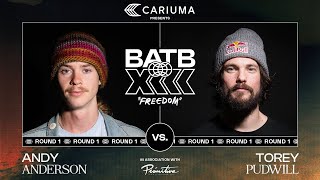 BATB 13 Andy Anderson Vs Torey Pudwill  Round 1 Battle At The Berrics Presented By Cariuma [upl. by Carmen]