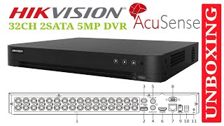 Hikvision iDS7332HQHIM2S 32CH 5MP H265 AcuSense 2Sata DVR Unboxing [upl. by Mae]