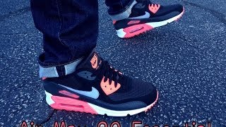 Air Max 90 Essential Atomic Red Review amp On Feet [upl. by Chalmer617]