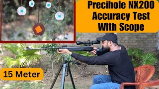 Precihole NX200 Accuracy Test With Scope  NX200  NX200 Athena  Airgun NX200  Nx200 Accuracy Test [upl. by Ileane]