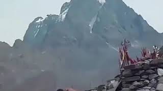 Incredible India A sadhu digging snow to take a bath [upl. by Boiney625]