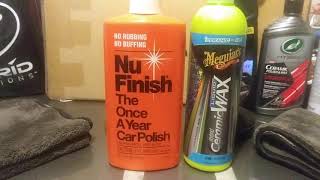 Meguiars hybrid liquid ceramic wax vs nu finish car polish [upl. by Ahsropal64]