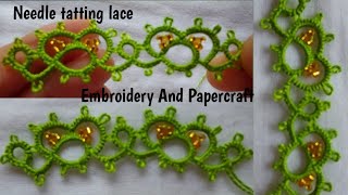 Tatting lace design tutorial for beginnersThe art of lace makingBeautiful lace making 411 [upl. by Bennett]