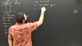 Physics Lesson Projectile Motion Find The Angle Problem Part 4 [upl. by Oznecniv]