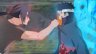 Itachi vs Obito  Itachi uses mangekyou Sharingan and Amaterasu to defeat Obito Uchiha [upl. by Adnamra]