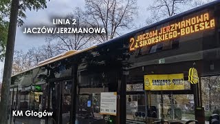 LINIA 2  JACZÓWJERZMANOWA  przejazd na PKP  KM GŁOGÓW [upl. by Shannon421]