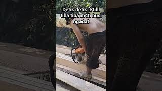 Rusak seketika stihl gas full chainsaw [upl. by Merrili525]