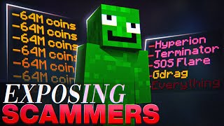 I Exposed Scammers in Skyblock Hypixel [upl. by Genisia]