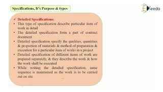 Specifications Its Purpose and Types  Specifications and Rate Analysis [upl. by Woermer]